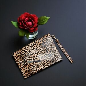 Leopard Print Clutch Bag NWOT